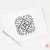 美しい装飾スクエアドードル スクエアシール (封筒)