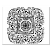 美しい装飾スクエアドードル ラバースタンプ (インプリント)