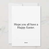 美しい装飾フェスティバルイースターエッグ シーズンカード (裏面)