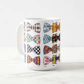 美しい装飾弓タイパターンマグ コーヒーマグカップ (正面左)