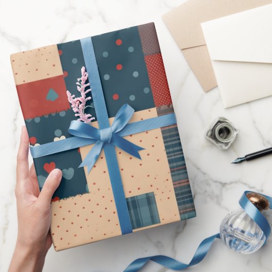 美しい装飾心のこもったシックな父の日 ラッピングペーパー (ギフト)