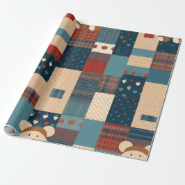 美しい装飾心のこもったシックな父の日 ラッピングペーパー