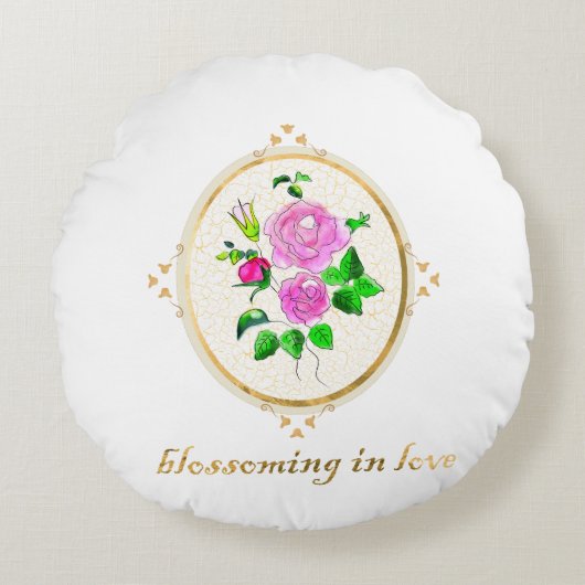 美しい装飾枕絵を描 ラウンドクッション (正面)
