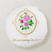 美しい装飾枕絵を描 ラウンドクッション (裏面)