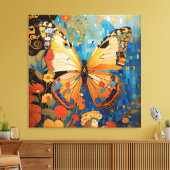 美しい装飾蝶フローラ キャンバスプリント (インサイチュ (リビング))