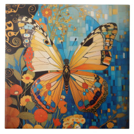 美しい装飾蝶フローラ タイル