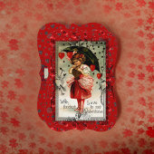 美しい装飾 ヴィンテージ 子供 ハート フラット カード