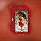 美しい装飾 ヴィンテージ 子供 ハート フラット カード