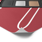 美しい製品のパターンを赤いバックグラウンドアプリケーション ポスター (角)