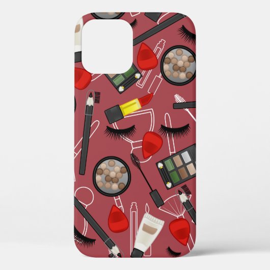 美しい製品の模様を赤い背景 Case-Mate iPhoneケース (裏面)