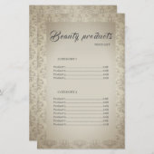 美しい製品エレガントフレーム価格表 (正面/裏面)