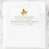 美しい製品グリーンオーキッドウォーターカラーアート 長方形シール (バッグ)