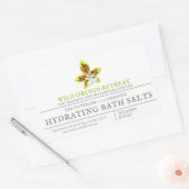 美しい製品グリーンオーキッドウォーターカラーアート 長方形シール (封筒)