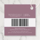 美しい製品ダークピンク原料バーコードラベル フェイバータグ (裏面)