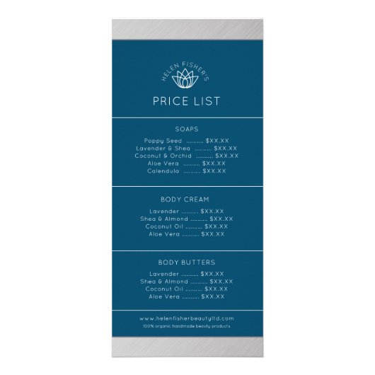 美しい製品価格リストnavy metal silver lotus ラックカード (正面)