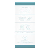 美しい製品価格表ティール(緑がかった色)ホワイトロータロゴ ラックカード (裏面)