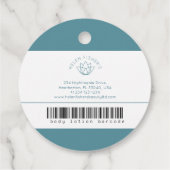 美しい製品成分ティール(緑がかった色)白蓮ラベル フェイバータグ (裏面)