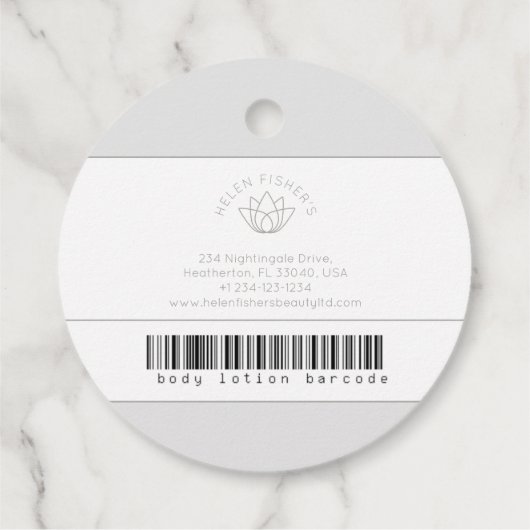 美しい製品成分モノロータスラベル フェイバータグ (裏面)