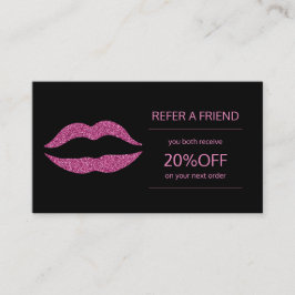 美しい製品販売代理店ピンクリップ紹介 紹介カード