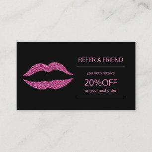 美しい製品販売代理店ピンクリップ紹介 紹介カード