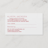 美しい製品販売業者紹介カードテンプレート 紹介カード (裏面)