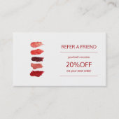 美しい製品販売業者紹介カードテンプレート 紹介カード (正面)