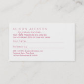 美しい製品販売業者紹介テンプレート 紹介カード (裏面)