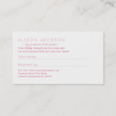 美しい製品販売業者紹介テンプレート 紹介カード (裏面)