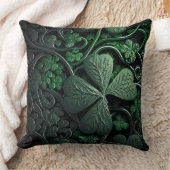 美しい複雑な緑のアイルランドのシャムロック クッション (ブランケット)