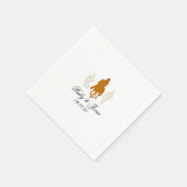 美しい西ダークブラウン結婚ズ スタンダードカクテルナプキン (角)