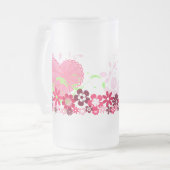 美しい親友の友情BFFの明るい陽気 フロストグラスビールジョッキ (正面左)