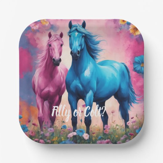 美しい親孝行または子馬性表彰 ペーパープレート (正面)