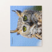 美しい角のフクロウとの見素晴らし張りコンテスト ジグソーパズル (縦)