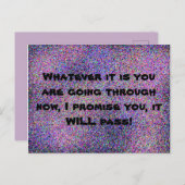 美しい言葉の勇気付けられる紫 ポストカード (正面/裏面)