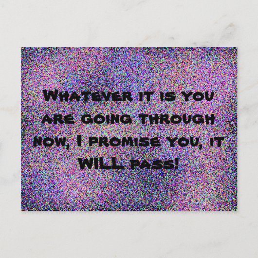 美しい言葉の勇気付けられる紫 ポストカード (正面)