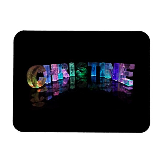 美しい言葉 – 3Dライトのクリスティーン マグネット (横)