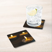 美しい記念の蝋燭 スクエアペーパーコースター (インサイチュ)