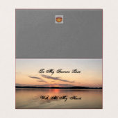 美しい記念日カード – サンセットオンレイクデザイン (外部フラット)