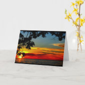 美しい記念日　日の出から日没まで カード (黄色い花)