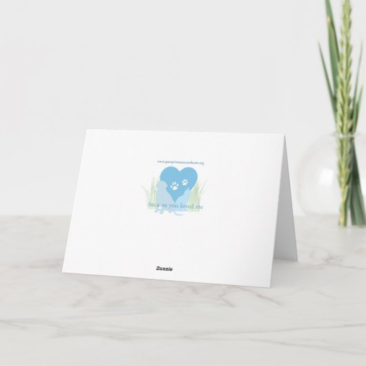 美しい記憶Pekingese犬の悔やみや弔慰 カード (裏面)