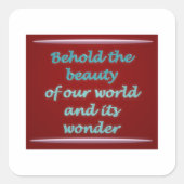 美しい詩の芸術を見る スクエアシール (正面)