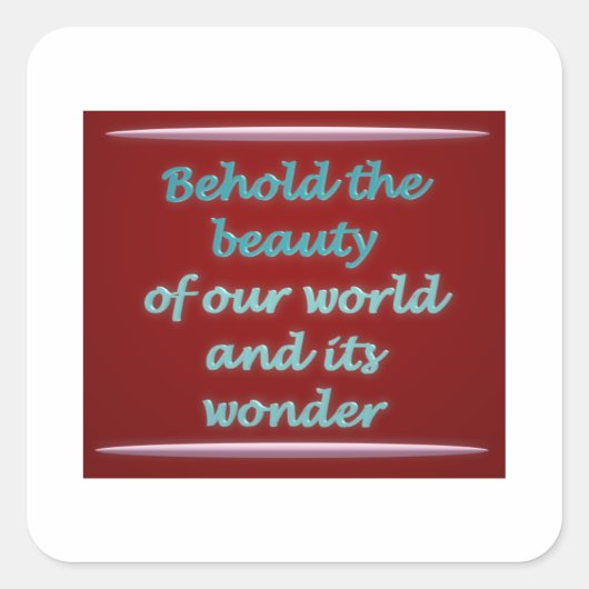 美しい詩の芸術を見る スクエアシール (正面)