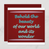 美しい詩の芸術を見る 招待状 (正面/裏面)