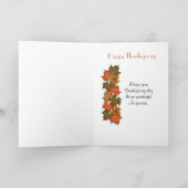 美しい詩を持つ感謝状 シーズンカード (内部)