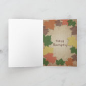 美しい詩を持つ感謝状 シーズンカード (内部)