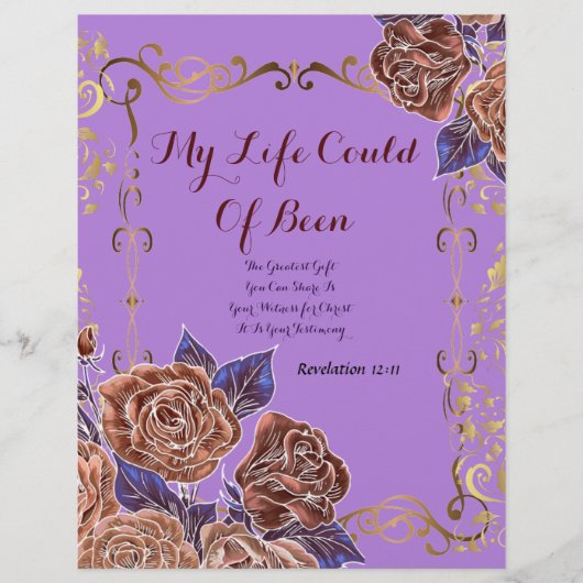 美しい詩私の人生の詩オン紙パーソナライズされた (正面)