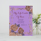 美しい詩私の人生の詩オン紙パーソナライズされた (スタンド正面)