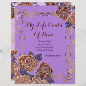 美しい詩私の人生の詩オン紙パーソナライズされた (正面/裏面)