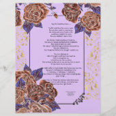 美しい詩私の人生の詩オン紙パーソナライズされた (裏面)