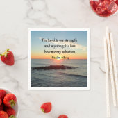 美しい詩編118:14日の出写真デザイン スタンダードカクテルナプキン (インサイチュ)